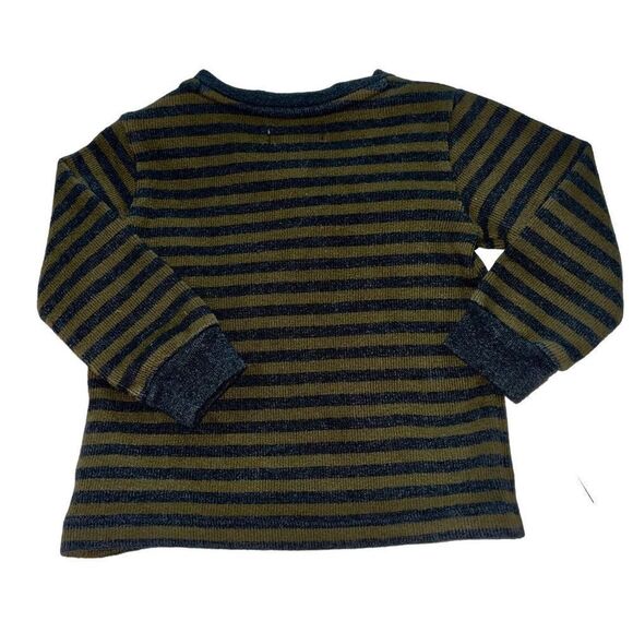 Ralph Lauren Waffle Knit Stripe Long Sleeve Tee - Picture 13 of 13